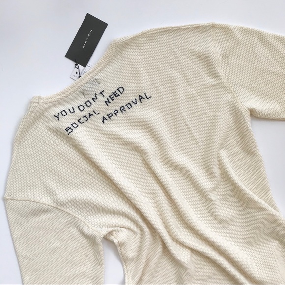 Zara Other - NWT Zara Man you don’t need social approval tee